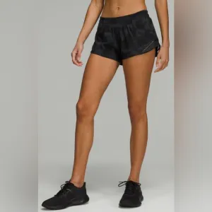 🆕 LULULEMON Hotty Hot LR Lined Short 2.5&quot; Lined  Black Size 12 NWT