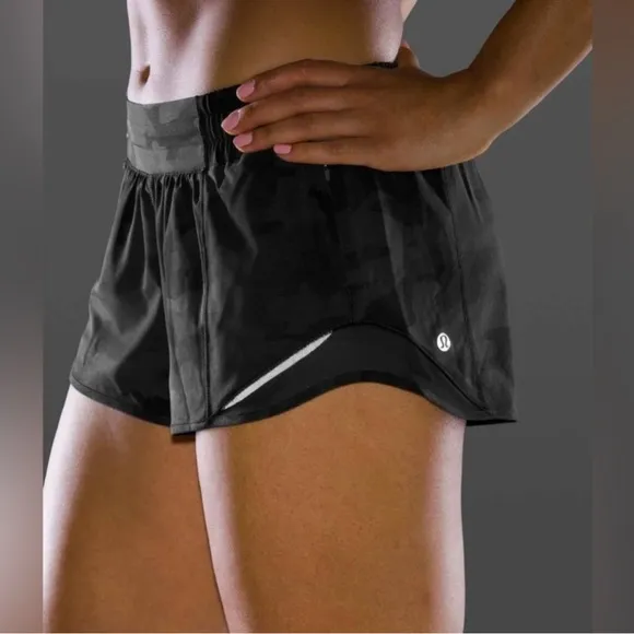 🆕 LULULEMON Hotty Hot LR Lined Short 2.5&quot; Lined  Black Size 12 NWT