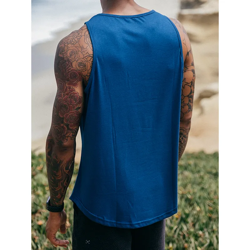 021 ESSENTIAL DROP-CUT TANK - DEEP BLUE