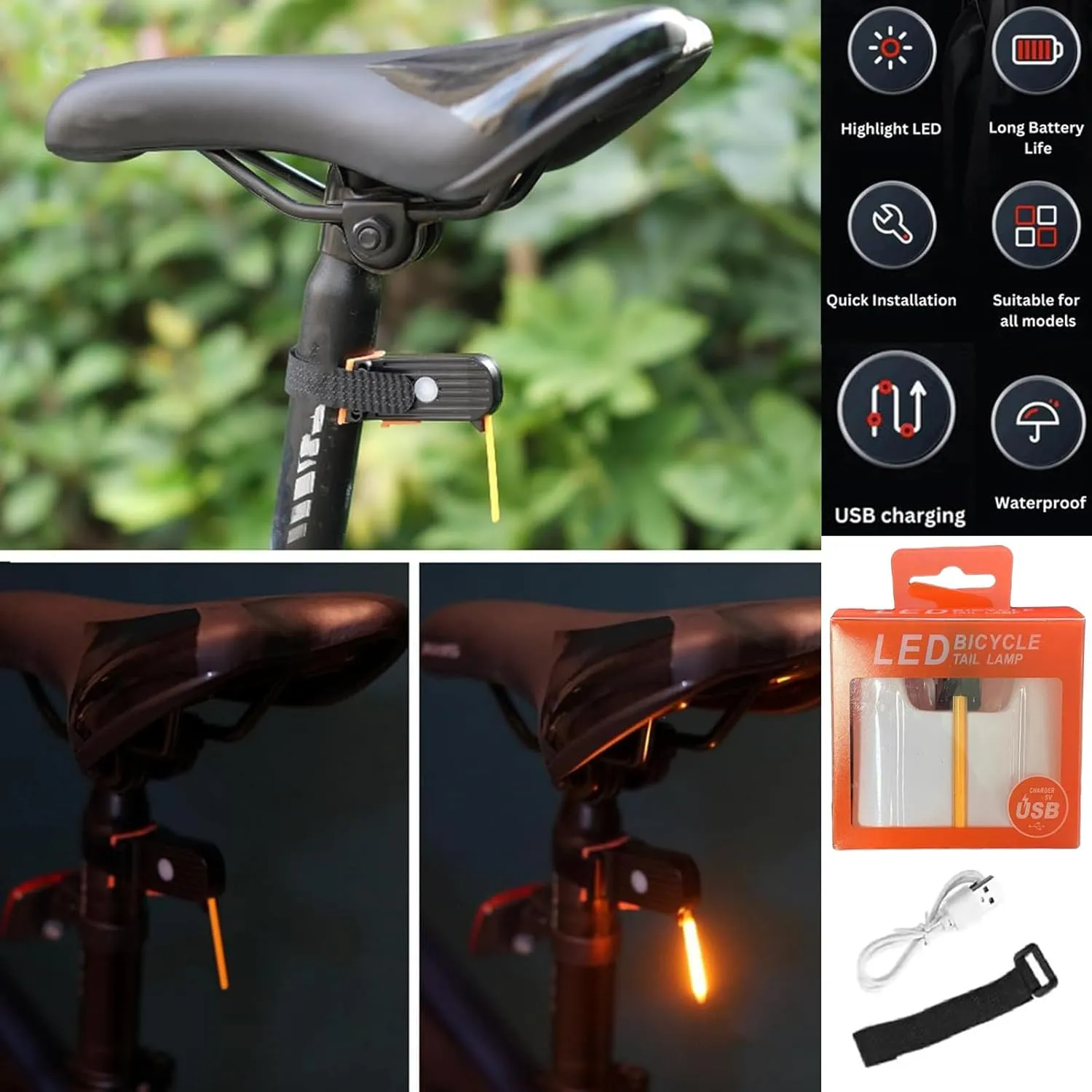 1 1 FREE | GlowCycle™ LED Bicycle Rear Light