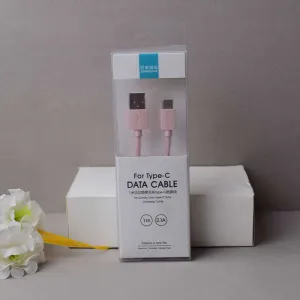 1 meter tooth candy color TYPE-C data cable (pink)