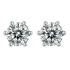 1.0 Ct Round Diamond Stud Earrings