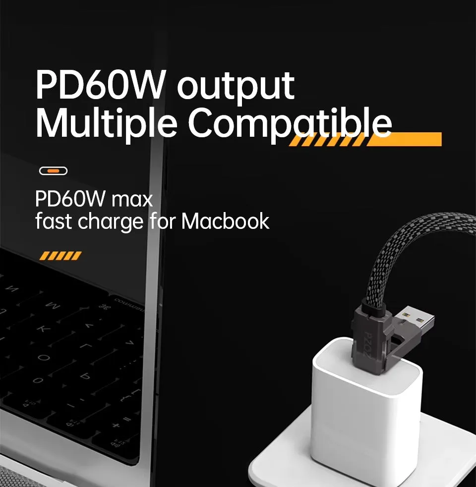 100W 4 in 1 Data Cable with Digital Display