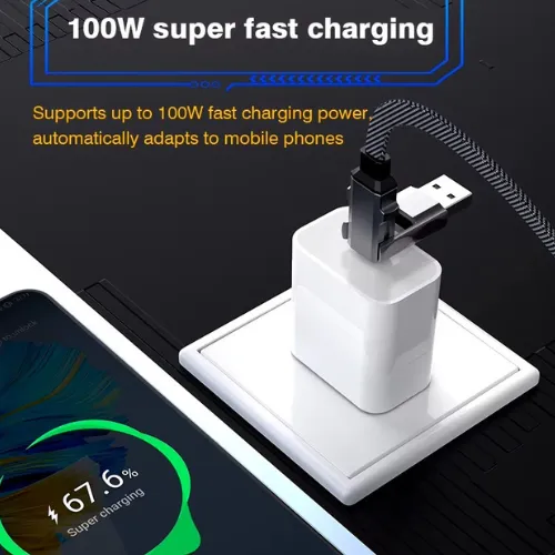 100W 4 in 1 Data Cable with Digital Display