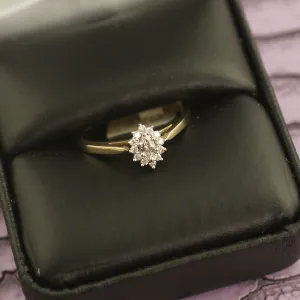 10K Gold 0.16 Carat Simple Diamond Engagement Ring