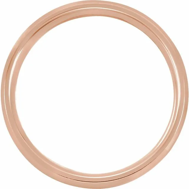 10K Rose Gold 5 mm Comfort-Fit Beveled Edge Band With Satin Finish