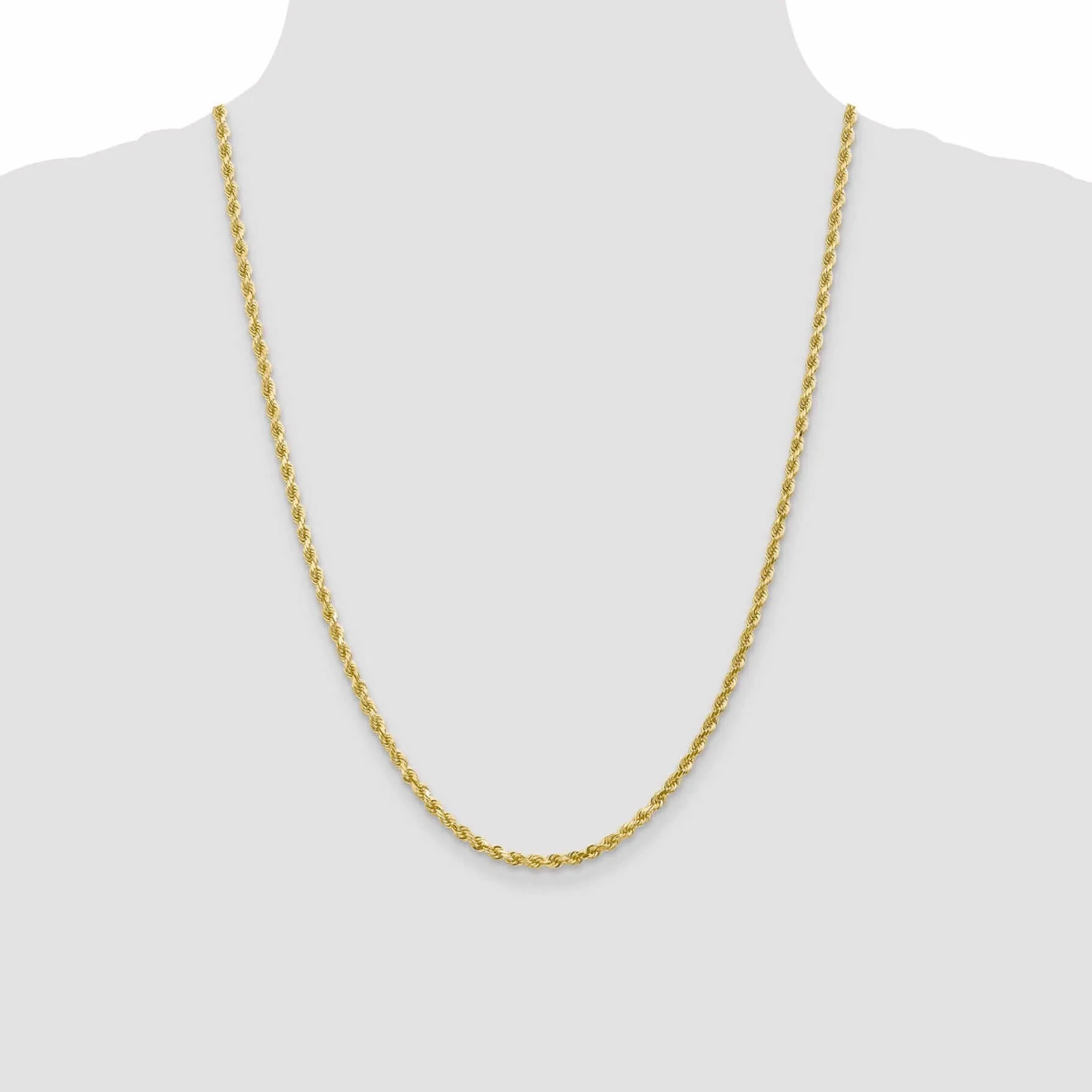 10k Yellow Gold 3.00mm D.C Rope Chain