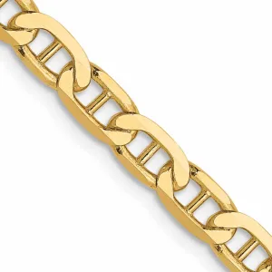10k Yellow Gold 3.75mm Concave Anchor Chain