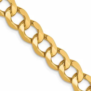 10k Yellow Gold 6.5m Semi-Solid Curb Link Chain