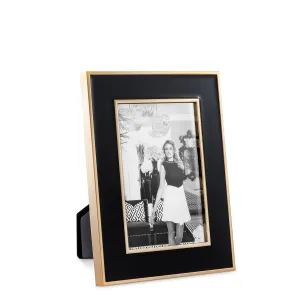 110719 - Picture Frame Lantana black gold finish S set of 6