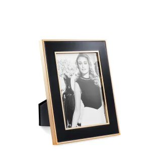 110720 - Picture Frame Lantana black gold finish M set of 6