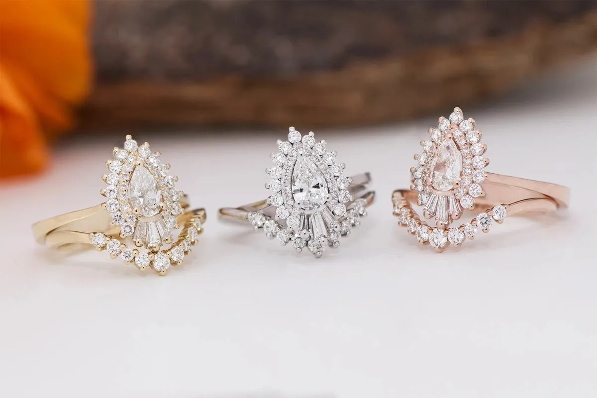 1.2 Carat Gatsby Vintage Engagement Ring Rose gold