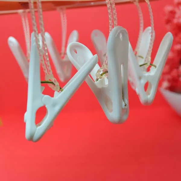 12 Clips Clothes Hanger - Socks Windproof Underwear Drying Rack Multi-Functional