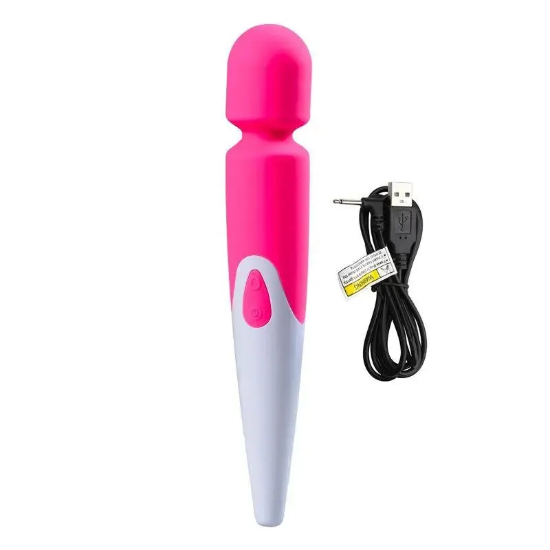12-inch Silicone Pink 10 Speed Rechargeable Wand Massager