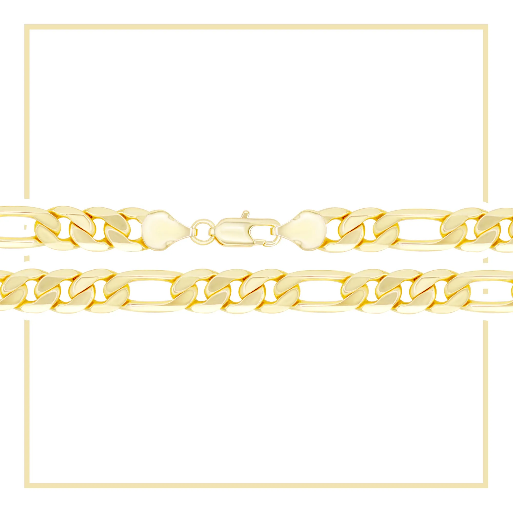 14K Gold Filled Figaro Chain Necklace 24" Bracelet 8.5" Set