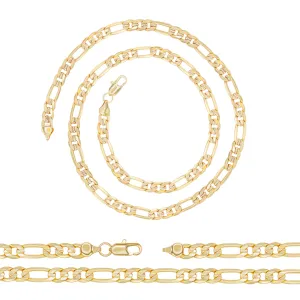 14K Gold Filled Figaro Chain Necklace 24"