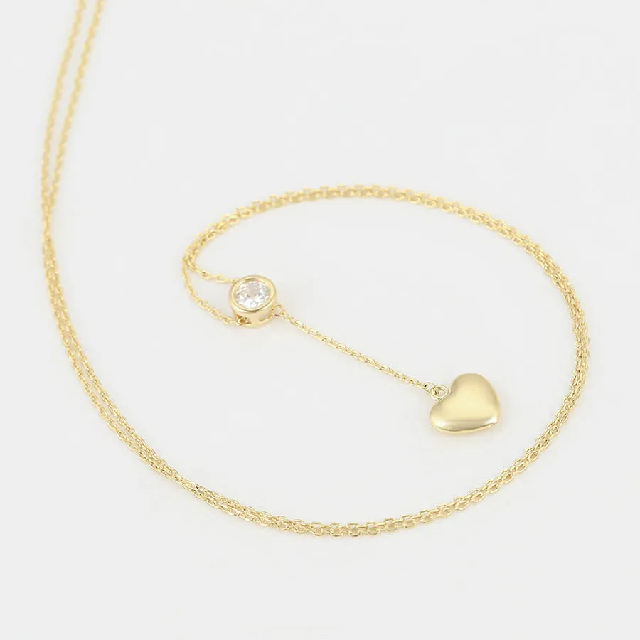 14K Gold Plated Simple Heart Necklace