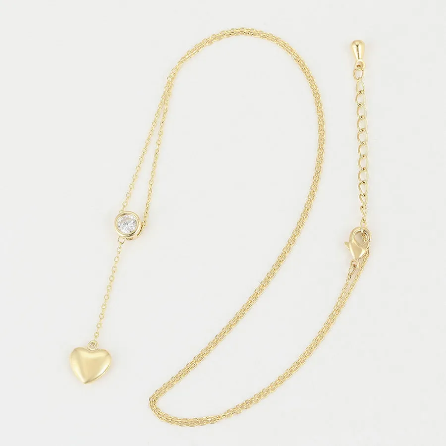14K Gold Plated Simple Heart Necklace