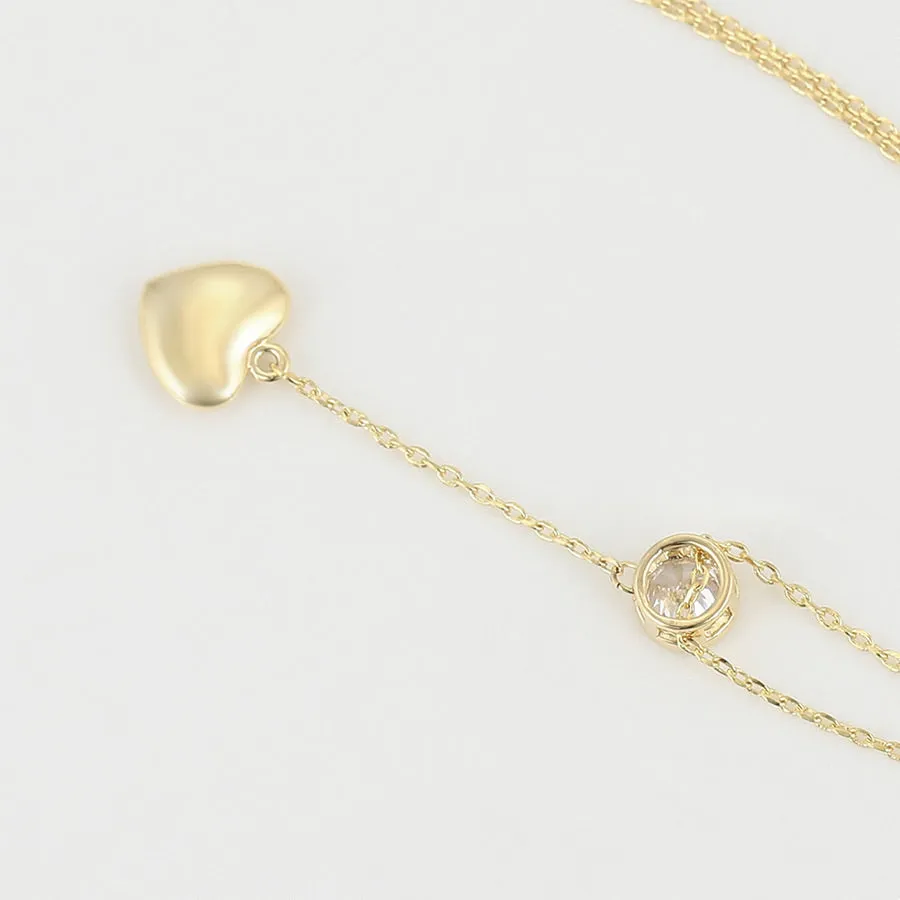 14K Gold Plated Simple Heart Necklace