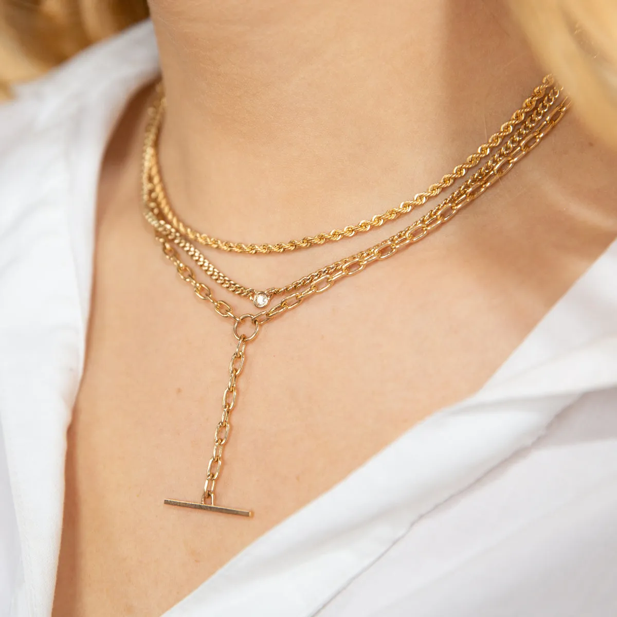 14k Medium Rope Chain Necklace - SALE