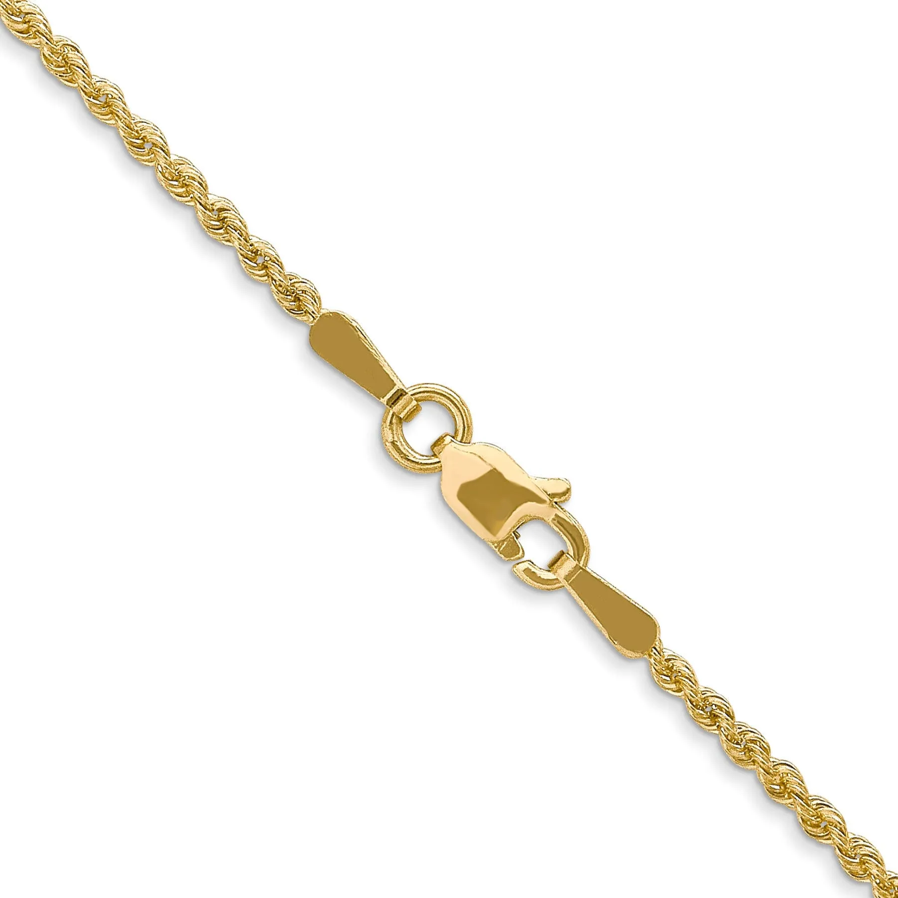 14k Yellow Gold 1.6mm Solid Rope