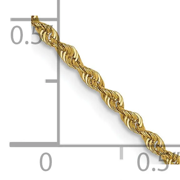 14k Yellow Gold 1.6mm Solid Rope