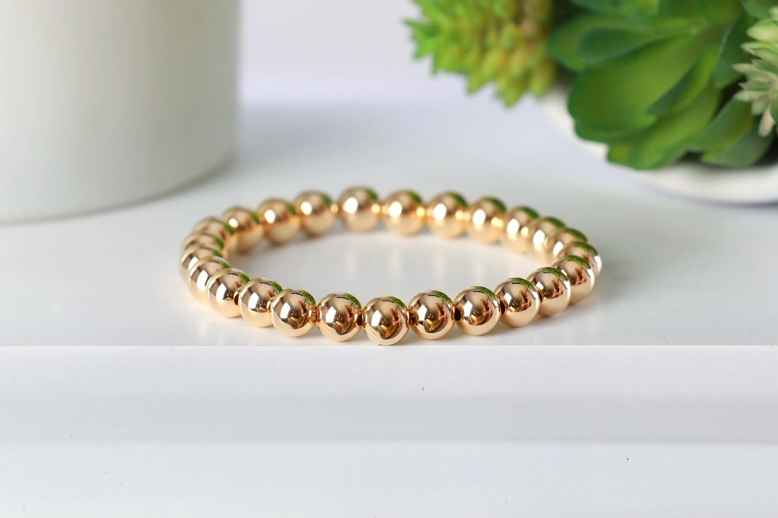 14k Yellow Gold Filled 8mm
