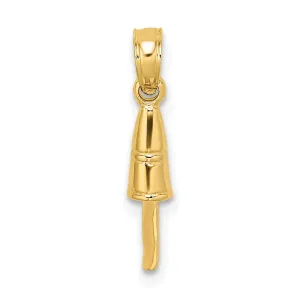 14K Yellow Gold Polished Finish 3-D Buoy Charm Pendant