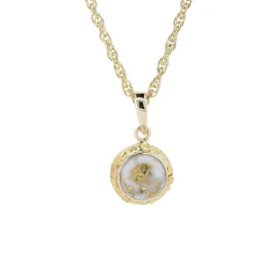14K Yellow Gold Quartz/ Gold Nugget Pendant by Orocal