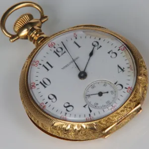 14K Yellow Gold Waltham Pocket Watch