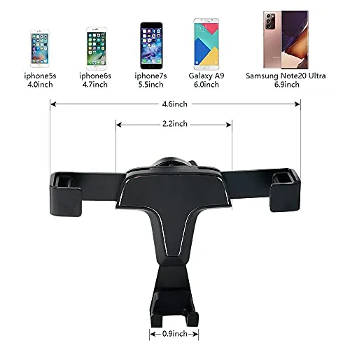 1797 for Audi Q5 Accessories 2018 2019 2020 2021 Phone Mount Holder Car Cellphone Cradle Air Outlet Hazard Button Gravity Upgraded Dash Navigation Black