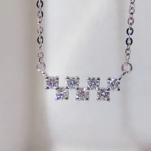 18K Gold 0.15ct Natural Diamond Simple Necklace