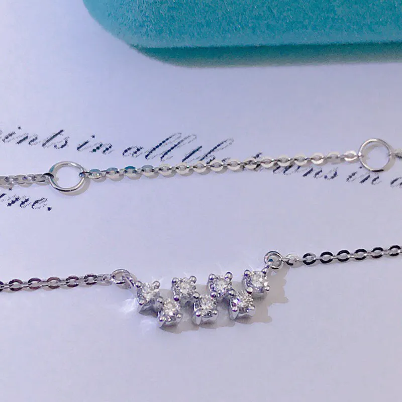 18K Gold 0.15ct Natural Diamond Simple Necklace