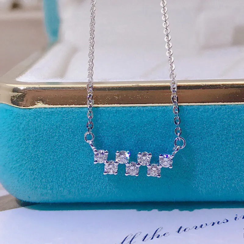 18K Gold 0.15ct Natural Diamond Simple Necklace