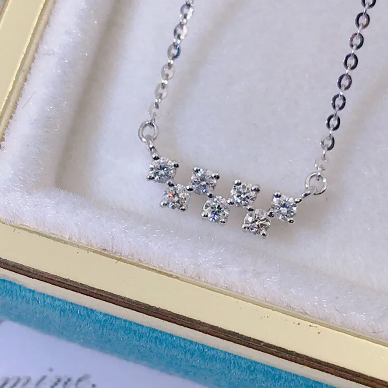 18K Gold 0.15ct Natural Diamond Simple Necklace