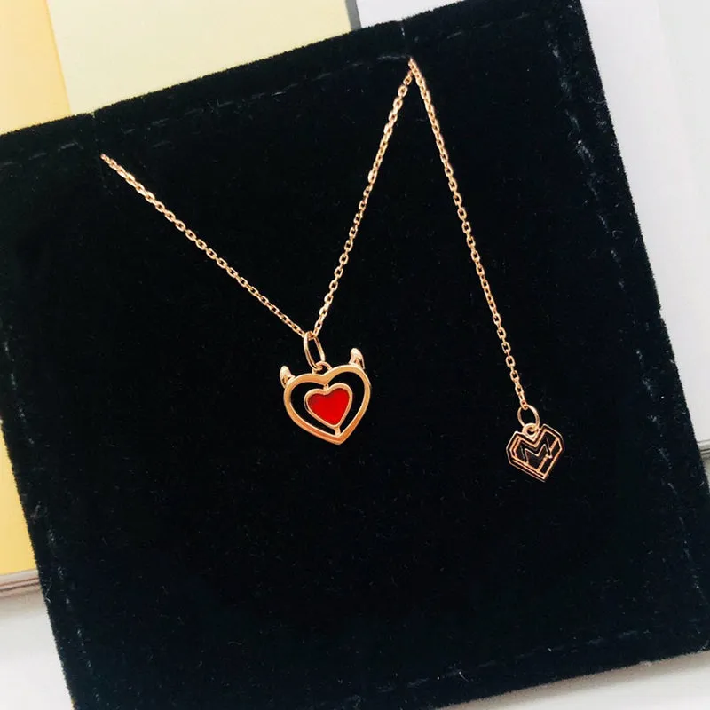 18K Gold one Side Polished Gold one Side Red Agate Simple Smooth Heart-shaped Necklace Exclusively Handcrafted 0.003 Carat Natural Diamond (H-F Color, VS1-VS2 Clarity)