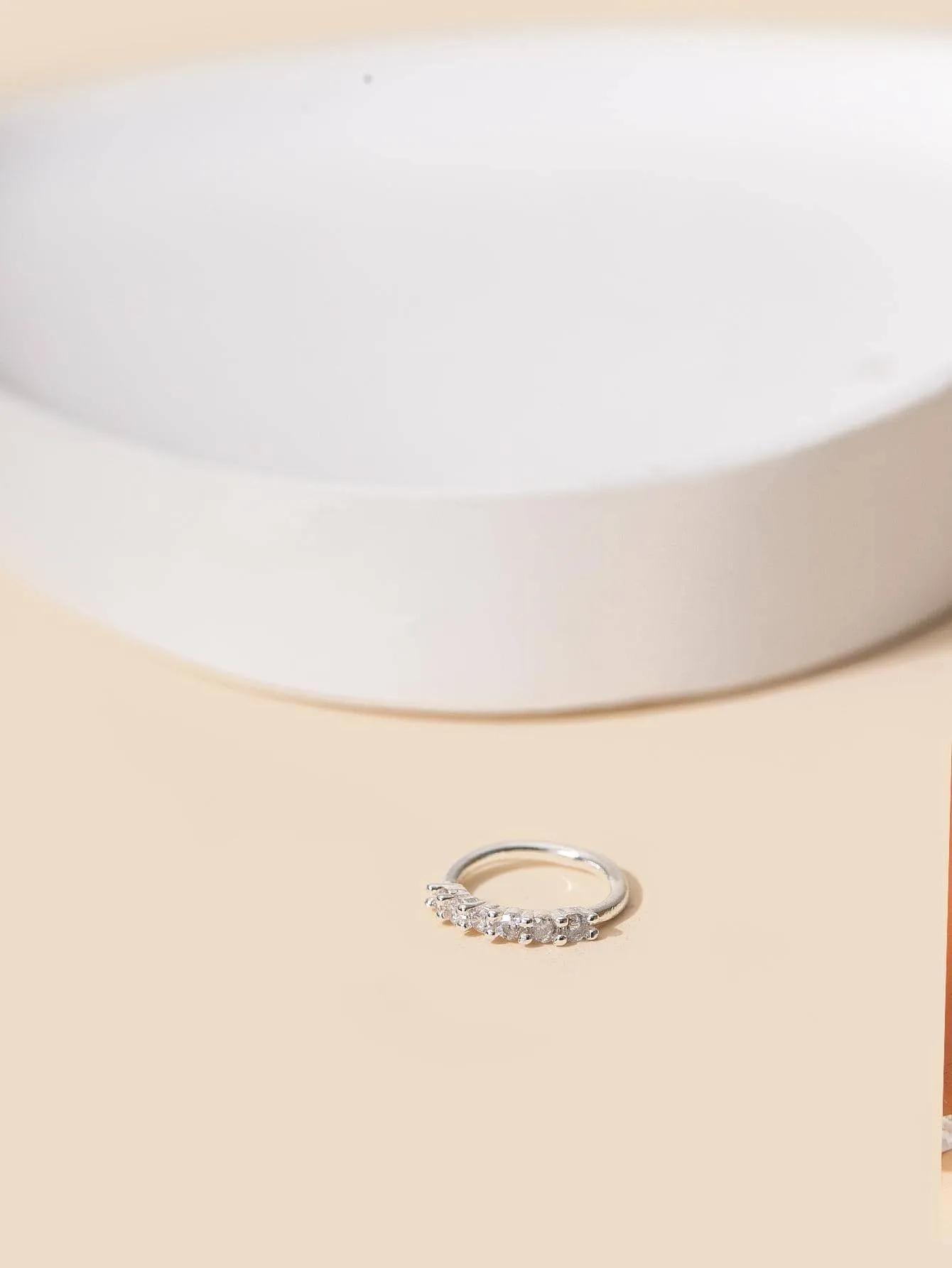 1pc Simple Copper & Cubic Zirconia Luxury Nose Ring - FD ⚡
