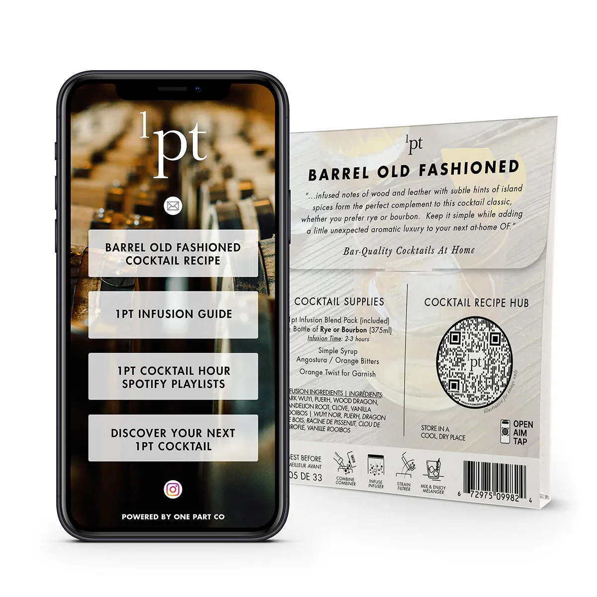 1Pt Cocktail Pack - Barrel Old Fashion