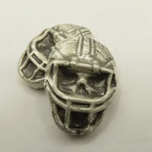 2 Oz MK BarZ "Gridiron Glory"- Football Skull Hand Poured .999 FS