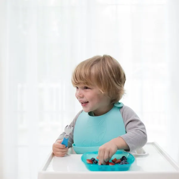 [2-Pack] Dr Brown's Silicone Bib - Turquoise