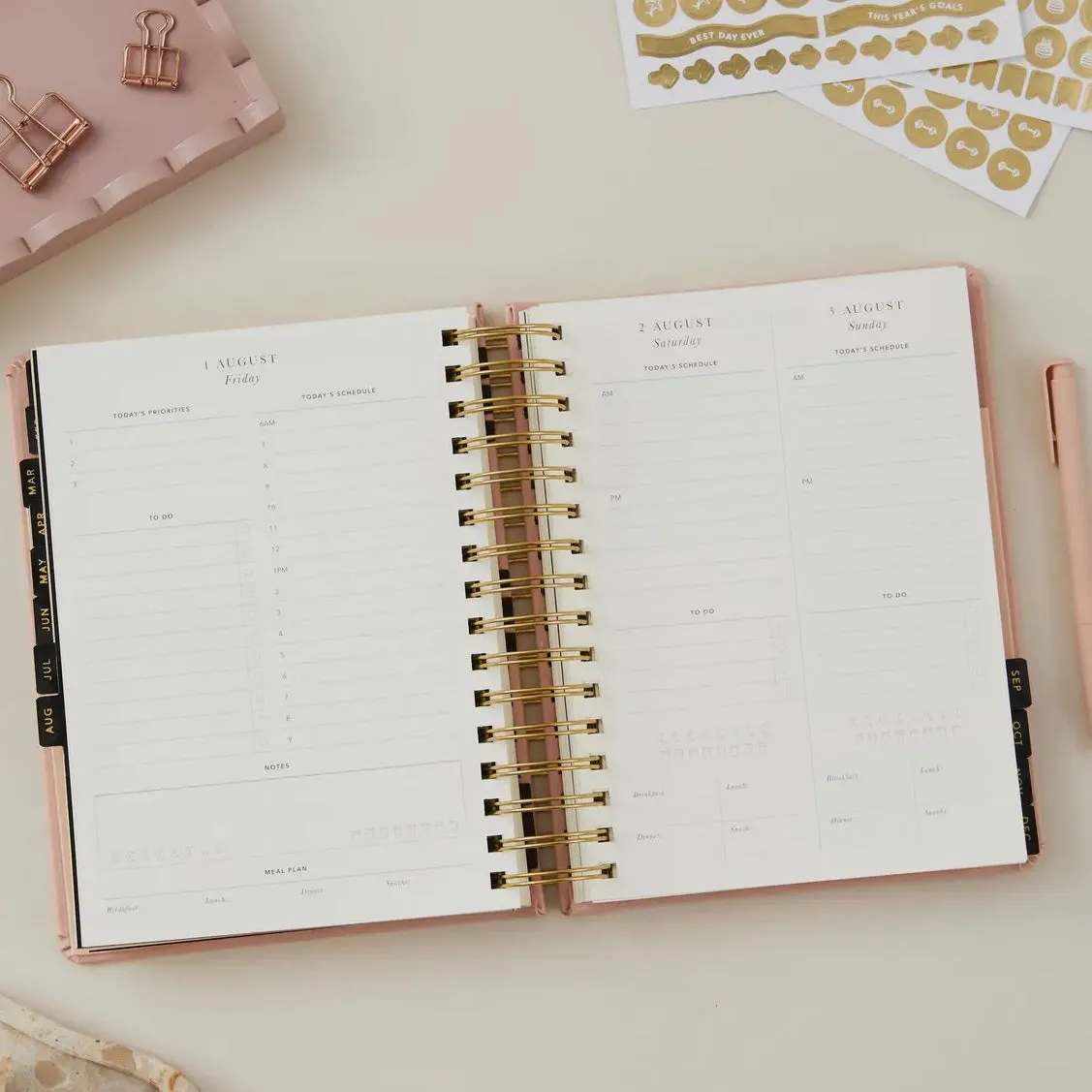2025 Daily Planner - Pink