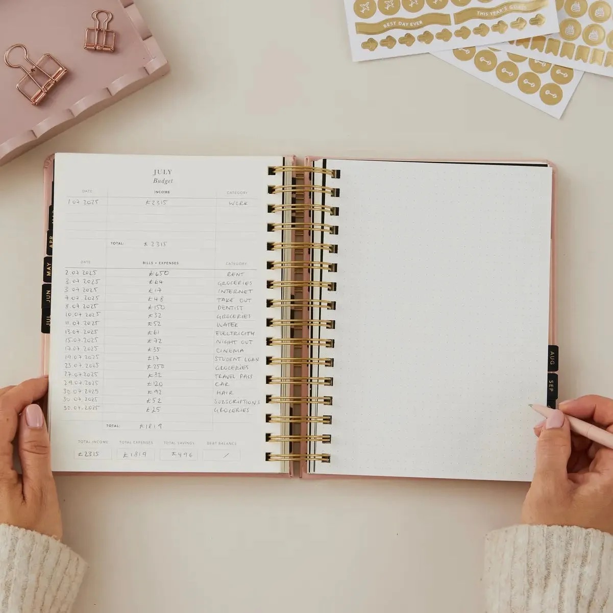 2025 Daily Planner - Pink