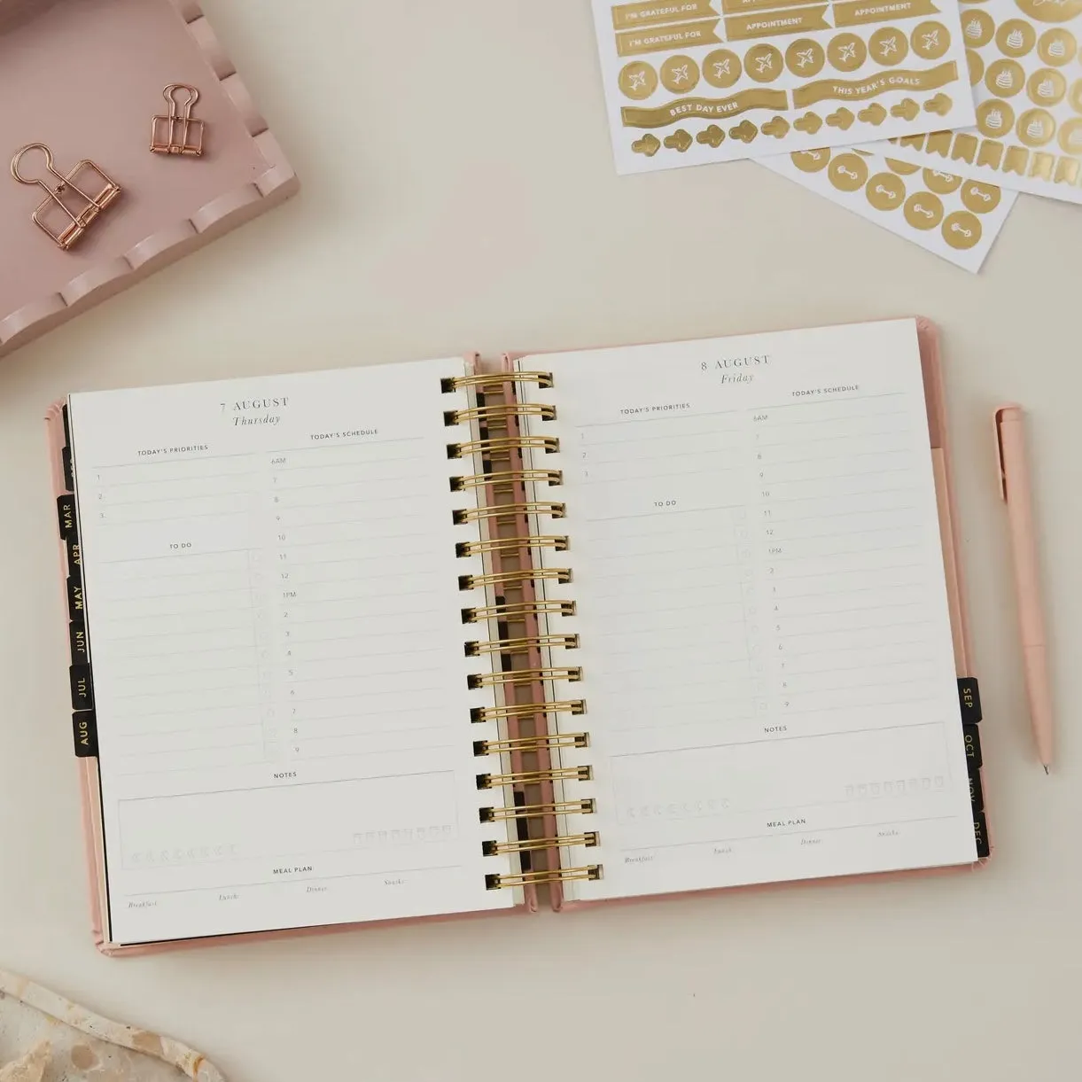 2025 Daily Planner - Pink