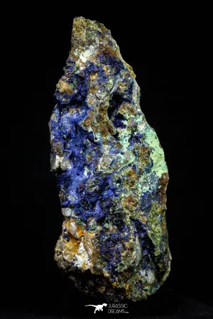 21193 - Beautiful Azurite Cristals   Malachite Cristals in Quartz Matrix - Alnif (South Morocco)