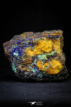 21202 - Beautiful Azurite Cristals   Malachite Cristals in Quartz Matrix - Alnif (South Morocco)