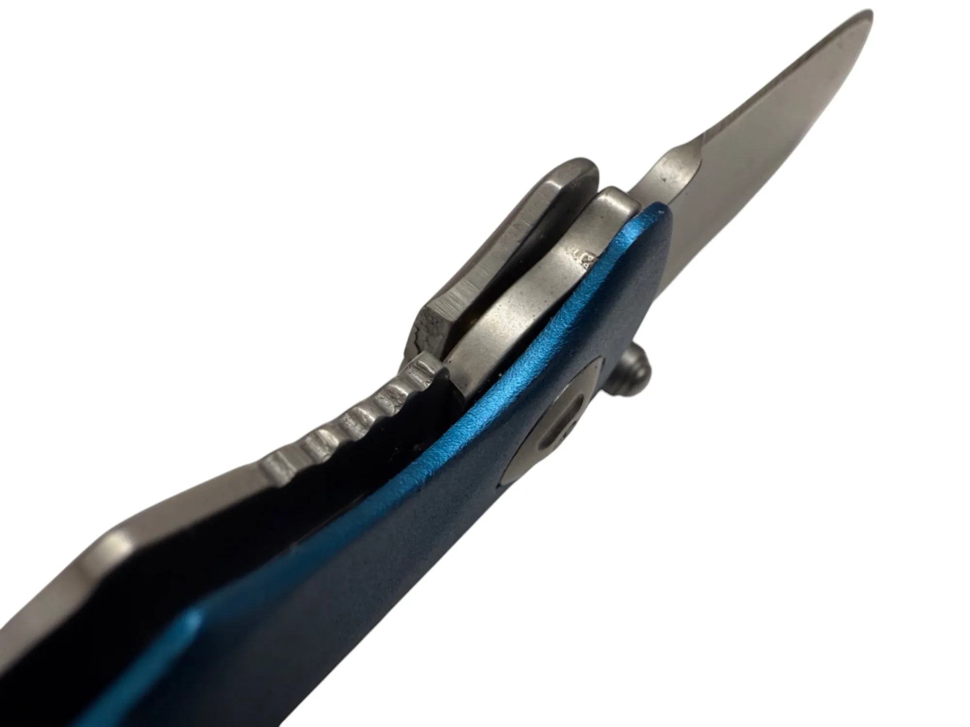2.55" - Fox Edge Pop Smoke Frame Lock Knife Blue Aluminum - Cobalt Blue 🔥 Blow Out Deal 🔥