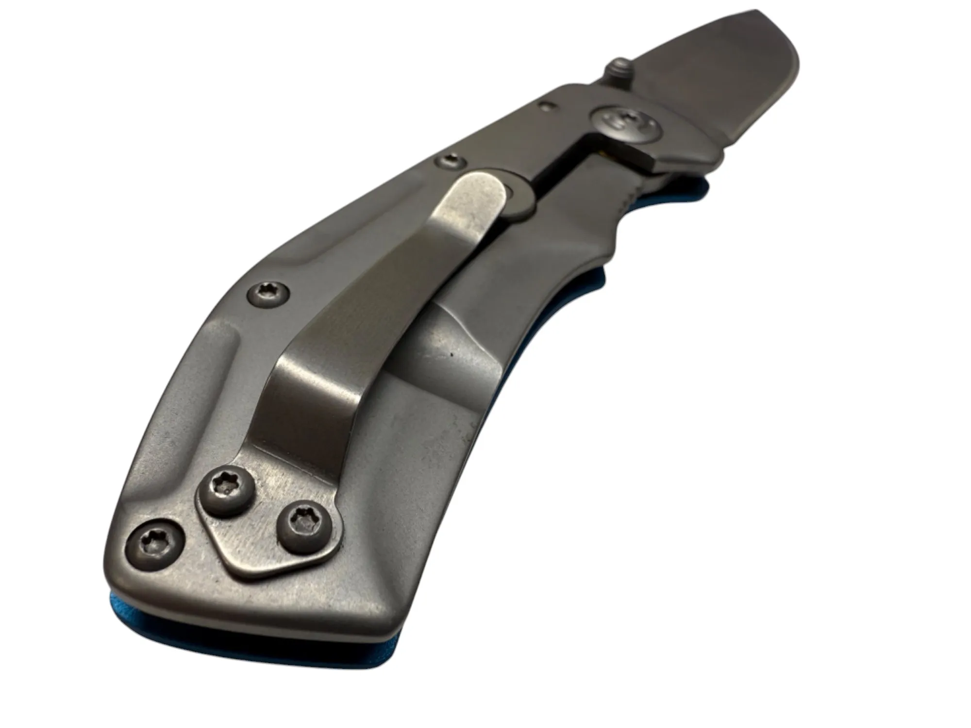 2.55" - Fox Edge Pop Smoke Frame Lock Knife Blue Aluminum - Cobalt Blue 🔥 Blow Out Deal 🔥