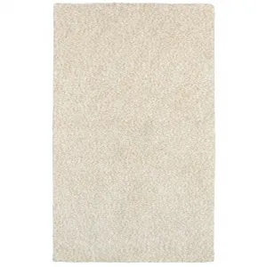3’ x 5’ Modern Shag Ivory Indoor Area Rug