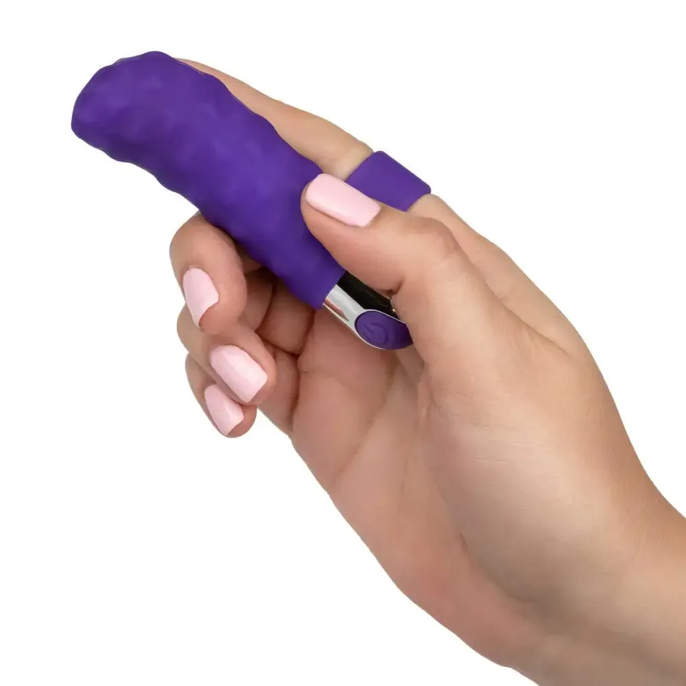 3.5-inch Colt Silicone Purple Rechargeable Finger Teaser