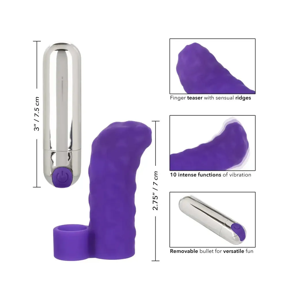 3.5-inch Colt Silicone Purple Rechargeable Finger Teaser
